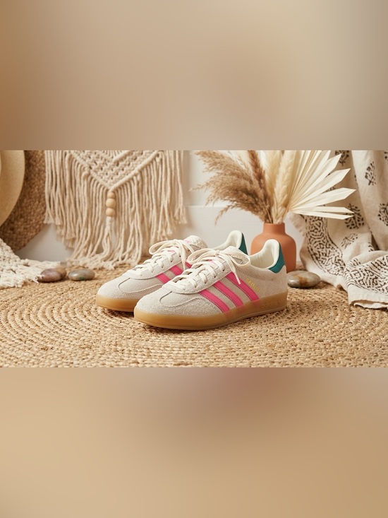 adidas Shoes - Adidas Gazelle Indoor Off White Lucid Pink Suede Sneakers JQ1096 Size 8-NWOT